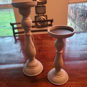 Gray Candle Holders